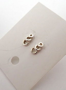 Schattige kleine oorbelletjes, zilver - 2