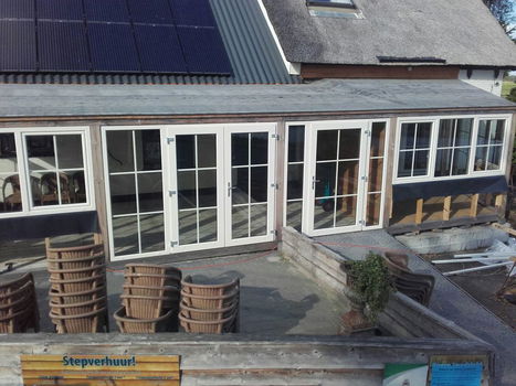 Terrasdeuren kunststof vakverdeling borstwering . Vele mogelijkheden - 7