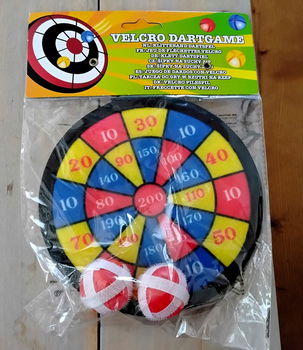 Klitteband dartspel - met klittebandballetjes - nieuw - 0