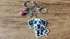 Sleutelhanger Dalmatier groot met beschermengeltje - 0 - Thumbnail