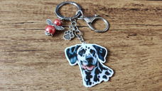 Sleutelhanger Dalmatier groot met beschermengeltje