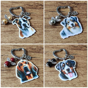 Sleutelhanger Dalmatier groot met beschermengeltje - 2