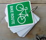 Sleutelhanger met notitieboekje eraan - Bike Route - nieuw - 0 - Thumbnail