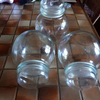 Glazen voorraadpot/ snoeppot - afm: 22 x 55 - 0