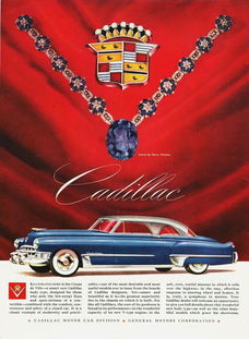 Cadillac Coupe de Ville advertentie - 1949 - overdruk