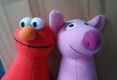 Vier knuffelfiguurtjes uit Sesamstraat (hoogte: 18 cm). - 7 - Thumbnail
