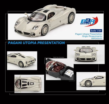 BBR 1/64 - Pagani Utopia Presentation Grigio Rinascimento BBR017 - 3
