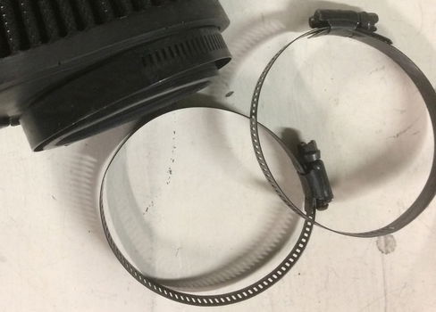 Klembanden voor bv.: Luchtfilter of ander, zwart, max.85 mm (luchtfilter is niet te koop) - 1