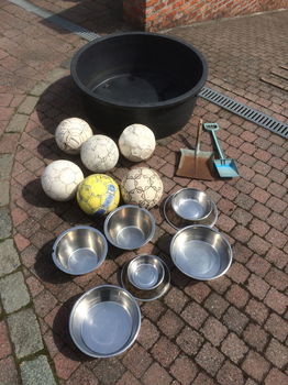 honden plonsbadje, ballen, eetkommen, kakschupjes, (plonsbad diameter 80cm x hoogte 30 cm) - 0