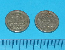 Nederland - ronde stuiver 1908 - ZF-