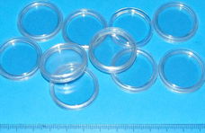 10 Munt capsules - 25mm - gebruikt