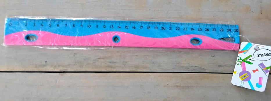 Leuke kleurrijke flexibele lineaal - 30 cm / 12 inches - nieuw - 1