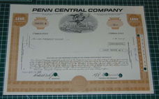 Aandeel Penn Central Co., 1971