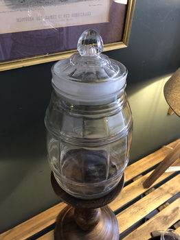 Zeer fraaie oude Brocante Winkel / Toonbank / Snoeppot. - 2