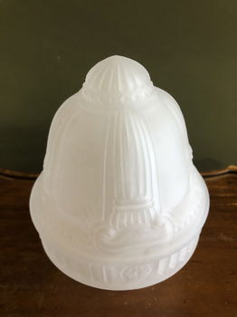Zeer fraaie Matglas Art-Nouveau Glazen Lampenkap. - 1