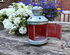 Lantaarntje voor waxinelichtje - rood glas - buiten of binnen - 2 - Thumbnail