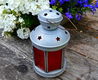 Lantaarntje voor waxinelichtje - rood glas - buiten of binnen - 6 - Thumbnail
