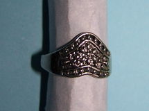 Tibet zilveren ring, model U, maat 18,5