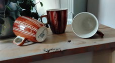 3 kopjes van Vic's HandPainted - mokjes - senseo formaat