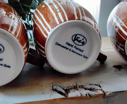 3 kopjes van Vic's HandPainted - mokjes - senseo formaat - 7