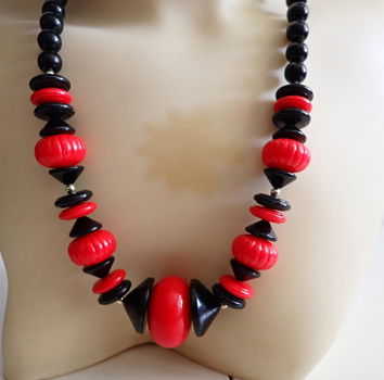 Geweldig retro collier 80-er jaren - 2