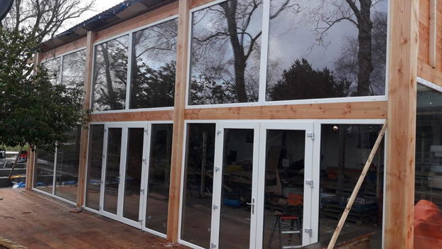 Terrasdeuren kunststof vakverdeling borstwering . Vele mogelijkheden - 7