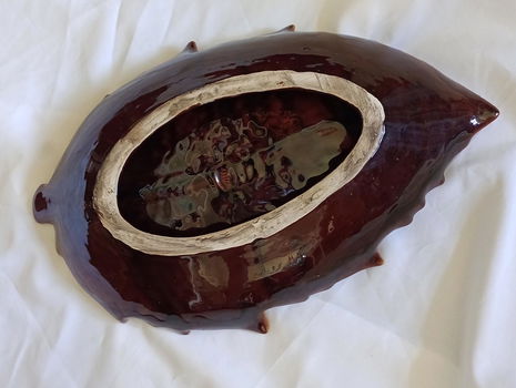 Bijzondere gemêleerde serveerschaal in de vorm van een blad - 2