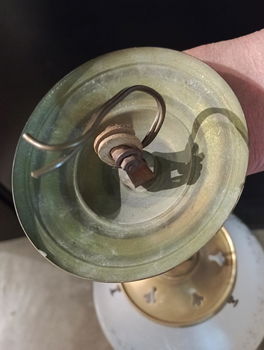 Mooie vintage hanglamp met bol van glas - 4