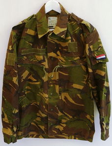 Jas, Gevechts, Uniform, M93, Woodland Camouflage, KL, maat: 6080/9500, 1990.(Nr.7)