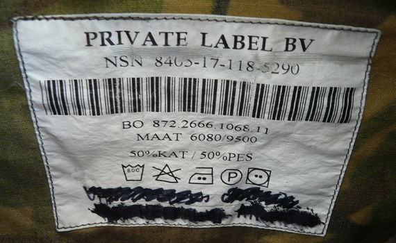 Jas, Gevechts, Uniform, M93, Zomer, Woodland Camouflage, maat: 6080/9500, KL, jaren'90.(Nr.4) - 3