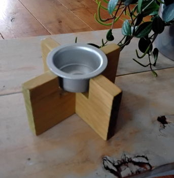 Ikea Snillrik - vintage houten waxinelichthouder met metalen cup (nieuw) - 3