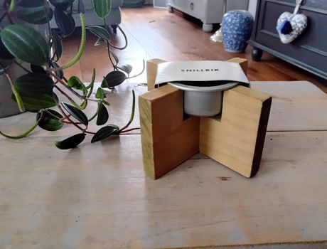 Ikea Snillrik - vintage houten waxinelichthouder met metalen cup (nieuw) - 5