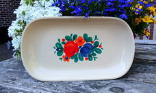 Vintage schaal van Emsa met afbeelding van bloemen