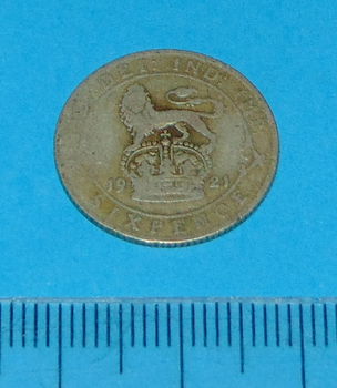 Groot-Brittannië - sixpence 1921 - zilver - 0