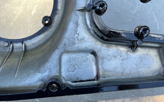 Harley primaire deksel zwart glans voor shovel en early-EVO (70-84 FX; 84-85 Softail) met solenoid - 4