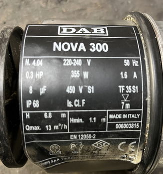 DAB NOVA 300 dompelpomp binnenwerk onderdelen - 1