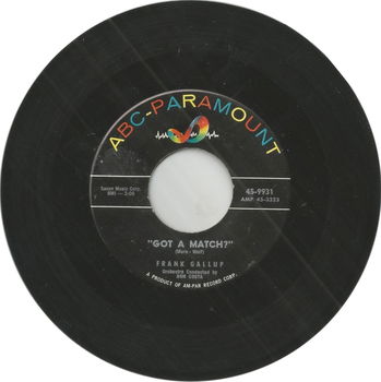 Frank Gallup – Got A Match? (1958) - 0