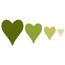 Sizzix - Framelits - Hearts, Scallop #2 - 657912