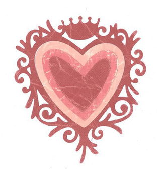 Sizzix - Framelits - Frame, Heart w/Crown - 0
