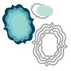 Sizzix - Framelits - Labels, Fancy #4 - 657913