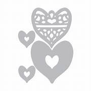Sizzix - Thinlits - Medallion, Layering Heart - 658915 - 1