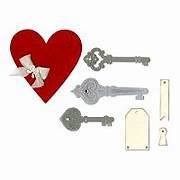 Sizzix - Thinlits - Heart, Keys & Tags - 659059