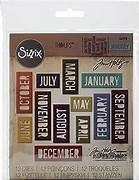 Sizzix - Thinlits - Calendar Words: Block - 661178
