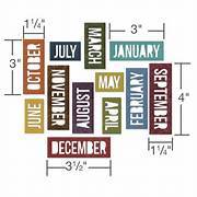 Sizzix - Thinlits - Calendar Words: Block - 661178 - 1