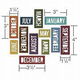 Sizzix - Thinlits - Calendar Words: Block - 661178 - 1 - Thumbnail