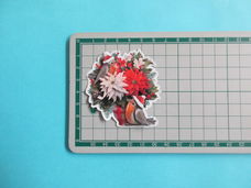 ky419 KERST Yvonne / vogel / bloemen