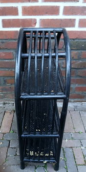 Vintage rotan kastje - zwart - 4