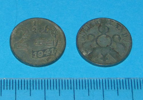 Nederland - halve stuiver 1941 - zink - oxidatie - 0