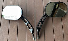 Harley spiegels L+R, zwart, in prima staat.