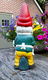 Vintage keramieken tuinkabouter met aambeeld en hamer - smit - smederij - 4 - Thumbnail